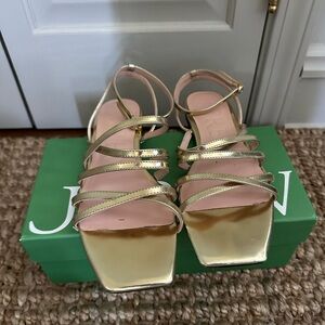 J.Crew Gold Sandals